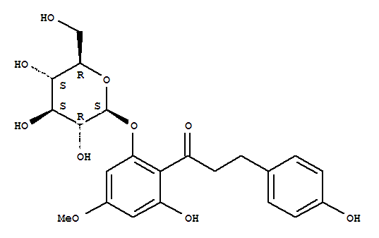 Structure of 3-hydroxy-2-[3-(4-hydroxyphenyl)propanoyl]-5-methoxyphenyl beta-L-glucopyranoside