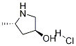 (3S,5S)-5-Methylpyrrolidin-3-ol hydrochloride结构式