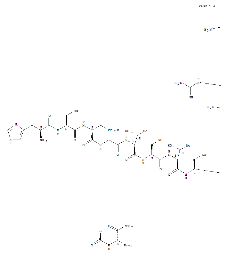 Structure of Secretin(pig), 15-L-glutamic acid-