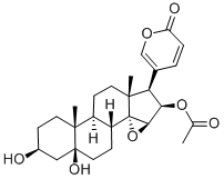Structure of Bufa-20,22-dienolide,16-(acetyloxy)-14,15-epoxy-3,5-dihydroxy-, (3b,5b,15b,16b)-
