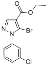 Structure of ETHYL 5-BROMO-1-(3-CHLOROPHENYL)-1H-PYRAZOLE-4-CARBOXYLATE