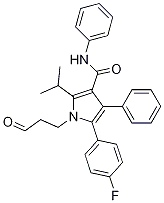 Structure of 5-(4-Fluorophenyl)-2-(1-methylethyl)-1-(3-oxopropyl)-N,4-diphenyl-1H-pyrrole-3-carboxamide