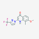 Structure of 4-hydroxy-7-methoxy-8-methyl-2-(3-trifluoromethyl-1H-pyrazol-1-yl)-quinoline