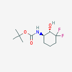 tert-Butyl ((1R,2S)-3,3-difluoro-2-hydroxycyclohexyl)carbamate结构式