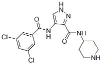 Structure of 4-(3,5-DichlorobenzaMido)-N-(piperidin-4-yl)-1H-pyrazole-3-carboxaMide