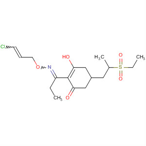 Structure of 2-Cyclohexen-1-one,2-[1-[[(3-chloro-2-propenyl)oxy]imino]propyl]-5-[2-(ethylsulfonyl)propyl]-3-hydroxy-