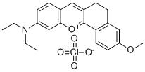Structure of 10-DIETHYLAMINO-3-METHOXY-6,12A-DIHYDRO-5H-BENZO[C]XANTHYLIUM PERCHLORATE