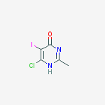 Structure of 6-Chloro-5-iodo-2-methylpyrimidin-4(1H)-one