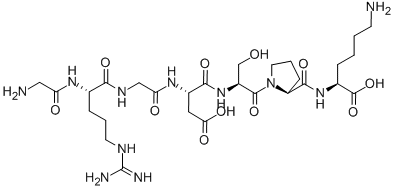 Structure of H-GLY-ARG-GLY-ASP-SER-PRO-LYS-OH
