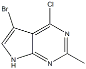 Structure of 5-BroMo-4-chloro-2-Methyl-7H-pyrrolo[2,3-d]pyriMidine
