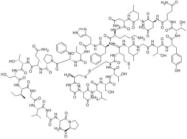 Structure of CALCITONIN, RAT