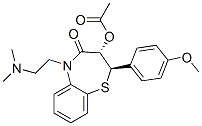 Structure of 1,5-Benzothiazepin-4(5H)-one, 3-(acetyloxy)-5-[2-(dimethylamino)ethyl]-2,3-dihydro-2-(4-methoxyphenyl)-, (2R,3S)-