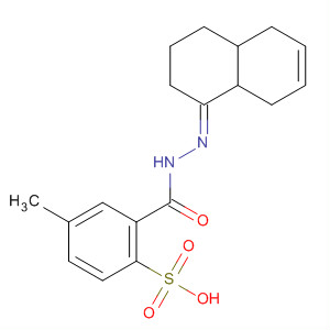 Structure of Benzenesulfonic acid, 4-methyl-,(3,4,4a,5,8,8a-hexahydro-1(2H)-naphthalenylidene)hydrazide, trans-