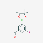 3-fluoro-5-(4,4,5,5-tetramethyl-1,3,2-dioxaborolan-2-yl)benzaldehyde结构式