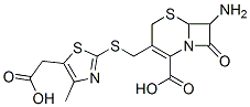 Structure of 7-amino-3-((5-carboxymethyl-4-methyl-1,3-thiazol-2-ylthio)methyl)-8-oxo-5-thia-1-azabicyclo(4.2.0)oct-2-ene-2-carboxylic acid