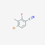 4-bromo-2-fluoro-3-methylbenzonitrile结构式