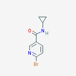 Structure of 6-bromo-n-cyclopropylpyridine-3-carboxamide