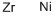 Structure of ZIRCONIUM NICKEL ALLOY