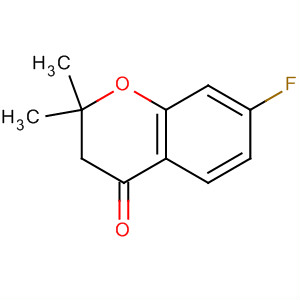 Structure of 4H-1-Benzopyran-4-one, 7-fluoro-2,3-dihydro-2,2-dimethyl-