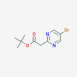 tert-Butyl 2-(5-bromopyrimidin-2-yl)acetate结构式