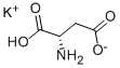 Structure of L-ASPARTIC ACID POTASSIUM SALT