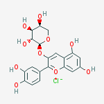 Structure of CYANIDIN 3-ARABINOSIDE CHLORIDE
