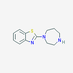 2-[1,4]二氮杂环庚烷-1-基-苯并噻唑结构式