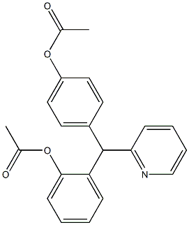 Structure of Bisacodyl Related Compound E (20 mg) (2-[(4-Acetoxyphenyl)(pyridin-2-yl)methyl]phenyl acetate)