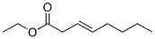 Structure of 3-Octenoic acid, ethyl ester