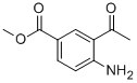 Structure of Benzoic acid, 3-acetyl-4-amino-, methyl ester