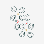 Structure of [1,1'-Binaphthalene]-2,2'-diol, 3,3'-bis(triphenylsilyl)-, (1S)-