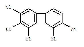 Structure of (1,1'-Biphenyl)-4-ol, 3,3',4',5-tetrachloro-