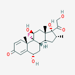 (6s,8s,9r,10s,11s,13s,14s,16r,17r)-9-fluoro-6,11,17-trihydroxy-17-(2-hydroxyacetyl)-10,13,16-trimethyl-6,7,8,11,12,14,15,16-octahydrocyclopenta[a]phenanthren-3-one结构式