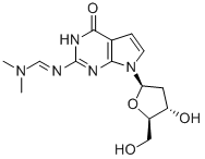 N2-(DIMETHYLAMINOMETHYLIDENE)-7-DEAZA-2-DEOXYGUANOSINE结构式
