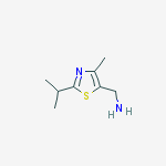 Structure of 1-(2-ISOPROPYL-4-METHYL-1,3-THIAZOL-5-YL)METHANAMINE 95%