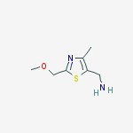 Structure of 1-[2-(methoxymethyl)-4-methyl-1,3-thiazol-5-yl]methanamine(SALTDATA: 2.08HCl 0.3H2O 0.04(C6H5)3PO)