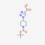 Structure of 1-[1-[(2-methylpropan-2-yl)oxycarbonyl]piperidin-4-yl]triazole-4-carboxylic acid