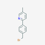 2-(4-(bromomethyl)phenyl)-5-Methylpyridine结构式