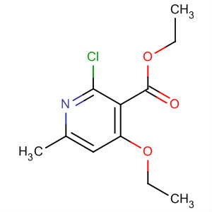 Structure of 3-Pyridinecarboxylic acid, 2-chloro-4-ethoxy-6-methyl-, ethyl ester