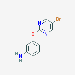3-(5-bromopyrimidin-2-yl)oxyaniline结构式