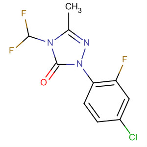 Structure of 1-(4-Cl-2-fluorophenyl)-4-difluoromethyl-4,5-dihydro-3-methyl-1H-1,2,4-triazol-5-(1H)one