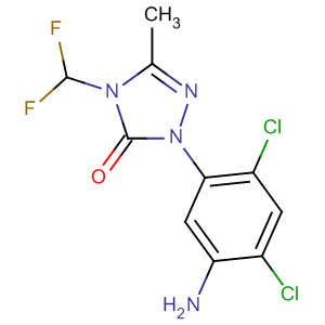 Structure of 1-(5-amino-2,4-dichlorophenyl)-4-difluoromethyl-3-methyl-1H-1,2,4-triazol-5-one