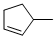 Structure of (RS)-3-methylcyclopentene