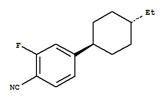 2-氟-4-(反式-4'-乙基环己基)苯甲腈结构式