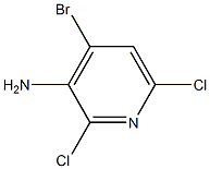 3-氨基-4-溴-2,6-二氯吡啶结构式