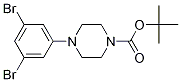 1-(4-Boc-Piperazino)-3,5-dibromobenzene结构式