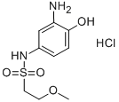 Structure of 2-Aminophenol-4-(2-methoxy)sulfonethylamide hydrochloride