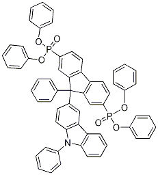 3-(2,7-bis(diphenylphosphoryl)-9-phenyl-9H-fluoren-9-yl)-9-phenyl-9H-carbazole结构式