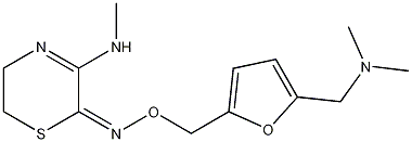 5,6-Dihydro-3-(methylamino)-2H-1,4-thiazin-2-one O-[[5-[(Dimethylamino)methyl]-2-furanyl]methyl]oxime结构式