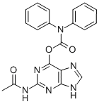N2-ACETYL-O6-(DIPHENYLCARBAMOYL)GUANINE结构式